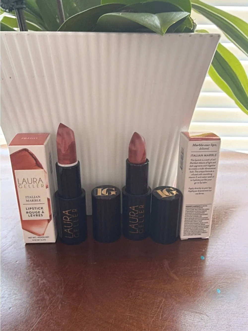 Bundle ,of 2 ,Laura Geller Italian Marble Lipstick-Prego